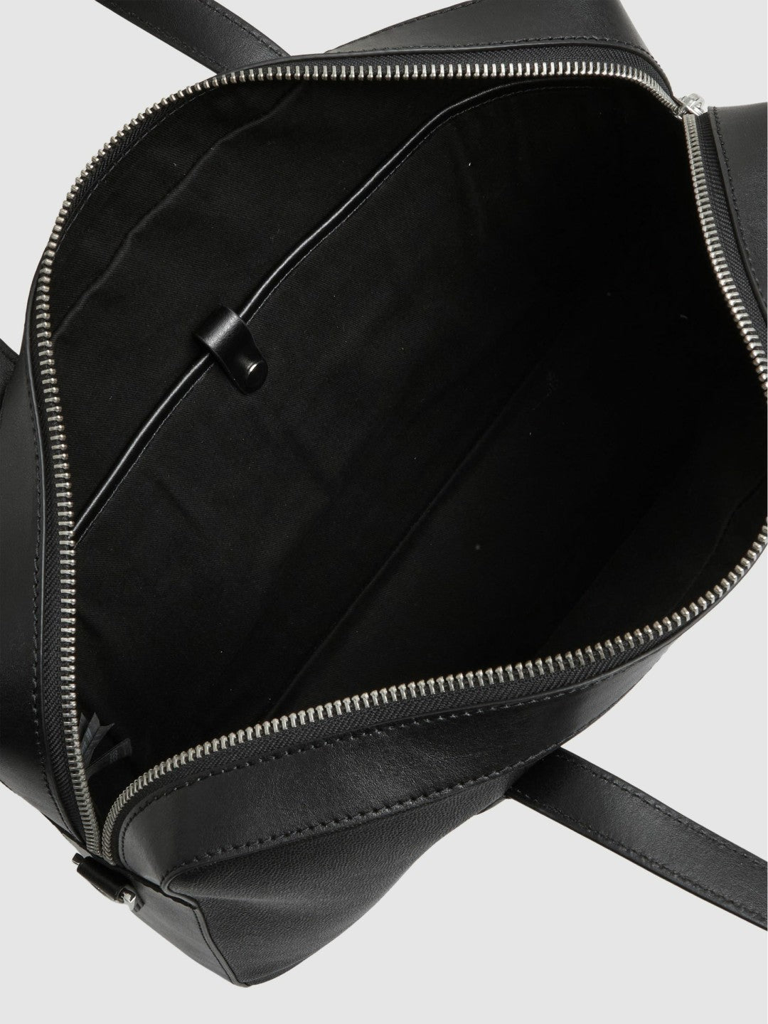 Reiss | Micro-Grain Leather Briefcase in Black