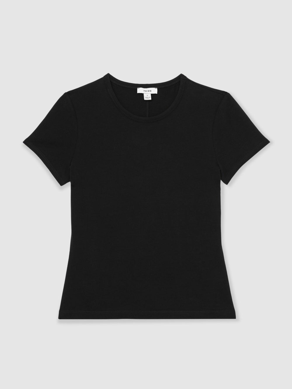 Reiss | Stretch-Cotton Crew-Neck T-Shirt in Black