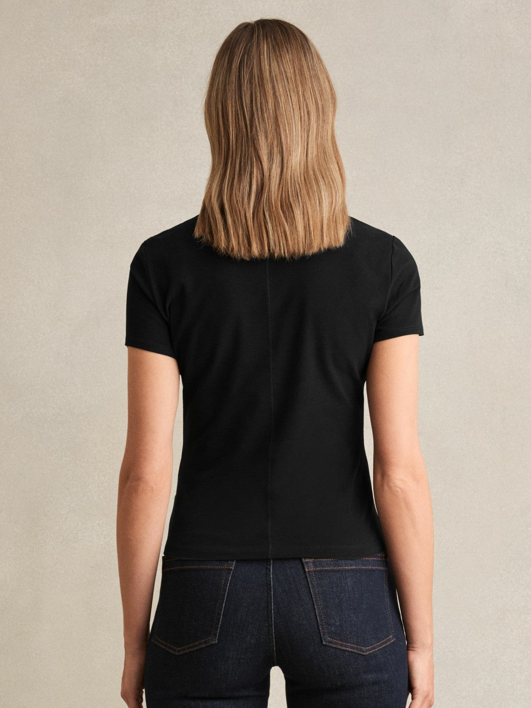 Reiss | Stretch-Cotton Crew-Neck T-Shirt in Black