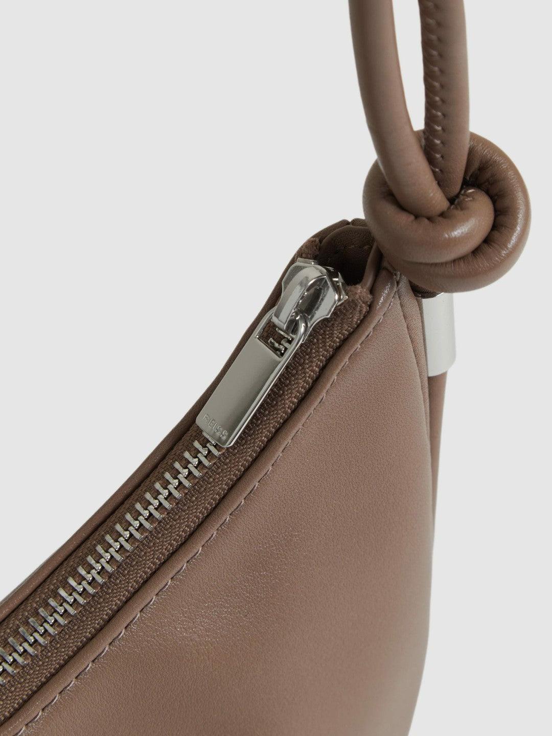 Reiss | Leather Rope Strap Shoulder Bag in Neutral