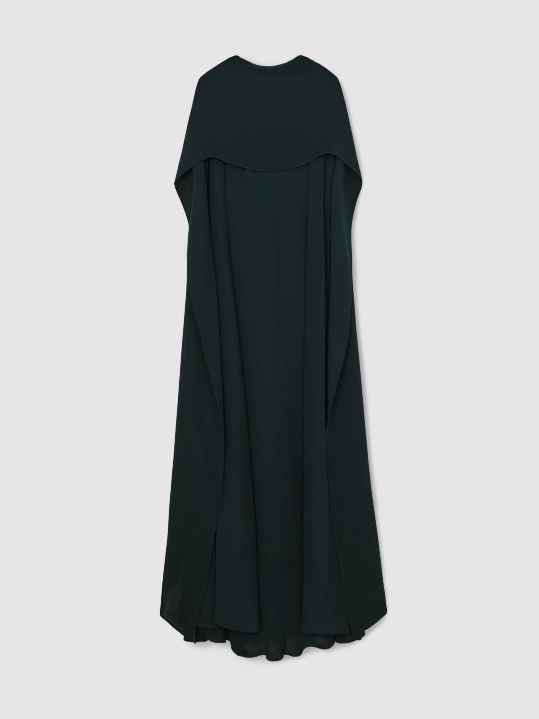 Reiss | Crepe Cape Maxi Dress in Teal Green