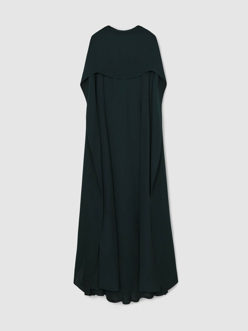 Reiss | Crepe Cape Maxi Dress in Teal Green