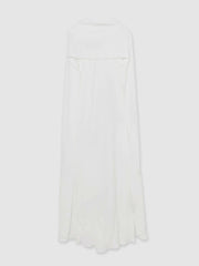 Reiss | Crepe Cape Maxi Dress in White