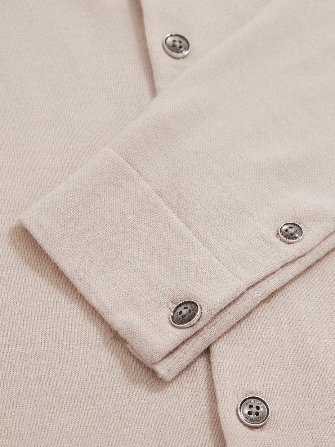 Reiss | Merino Wool Button-Through Cardigan in Beige