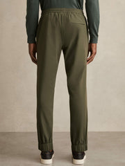 Reiss | Drawstring Technical Cuffed Trousers in Green