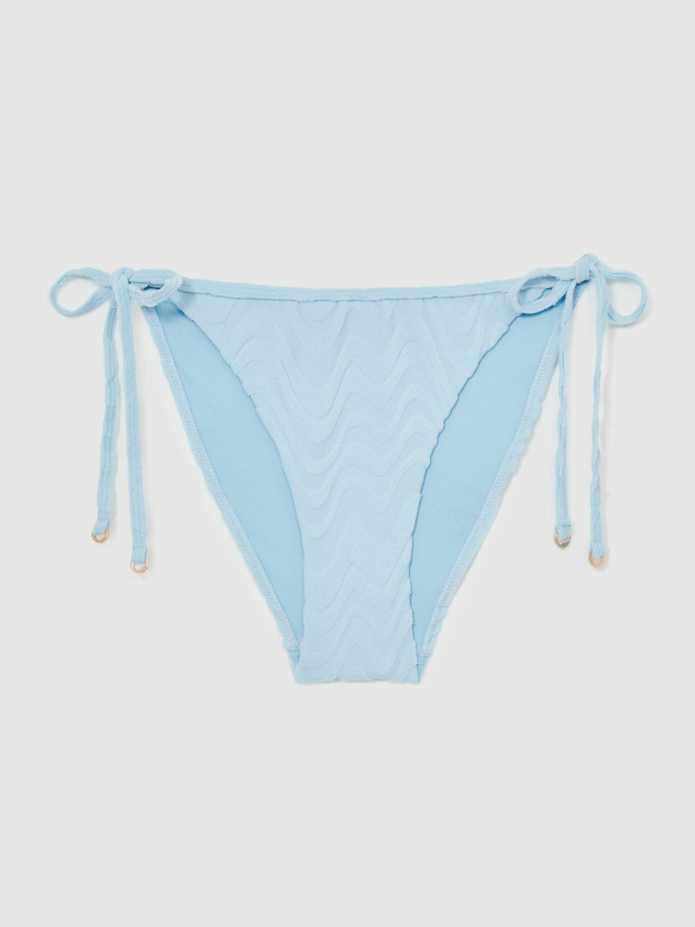 Reiss | Textured Wave Bikini Bottoms in Blue