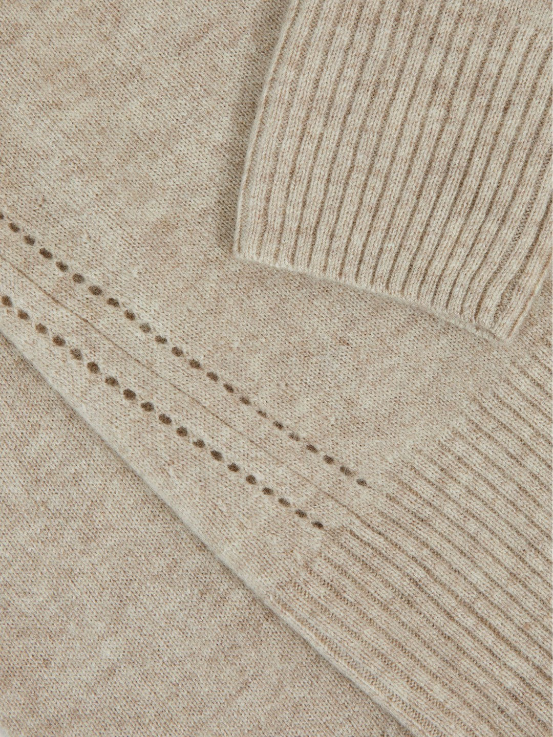 Reiss | 3-9 yrs Wool-Blend Open-Stitch Jumper with Cashmere in Oatmeal