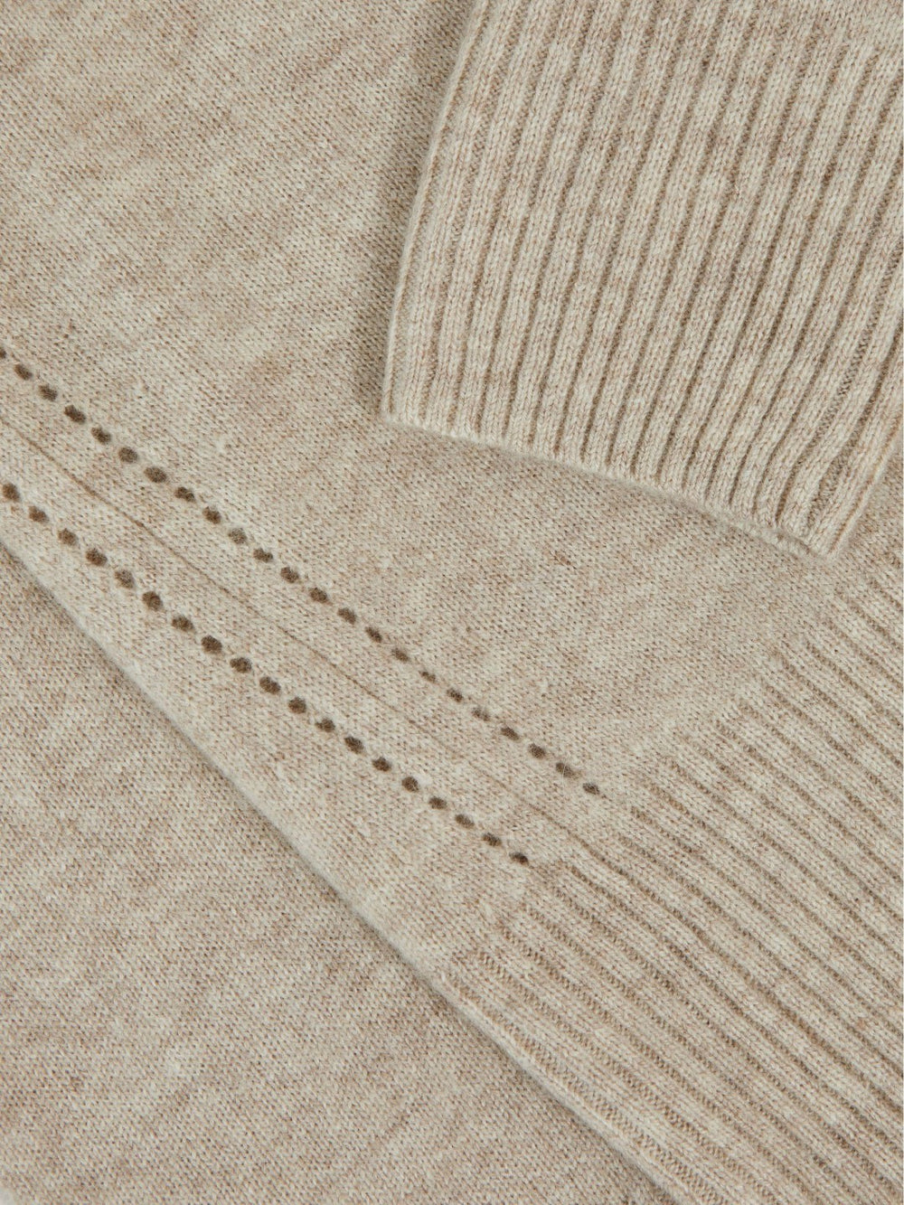 Reiss | 3-9 yrs Wool-Blend Open-Stitch Jumper with Cashmere in Oatmeal