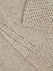 Reiss | 3-9 yrs Wool-Blend Open-Stitch Jumper with Cashmere in Oatmeal