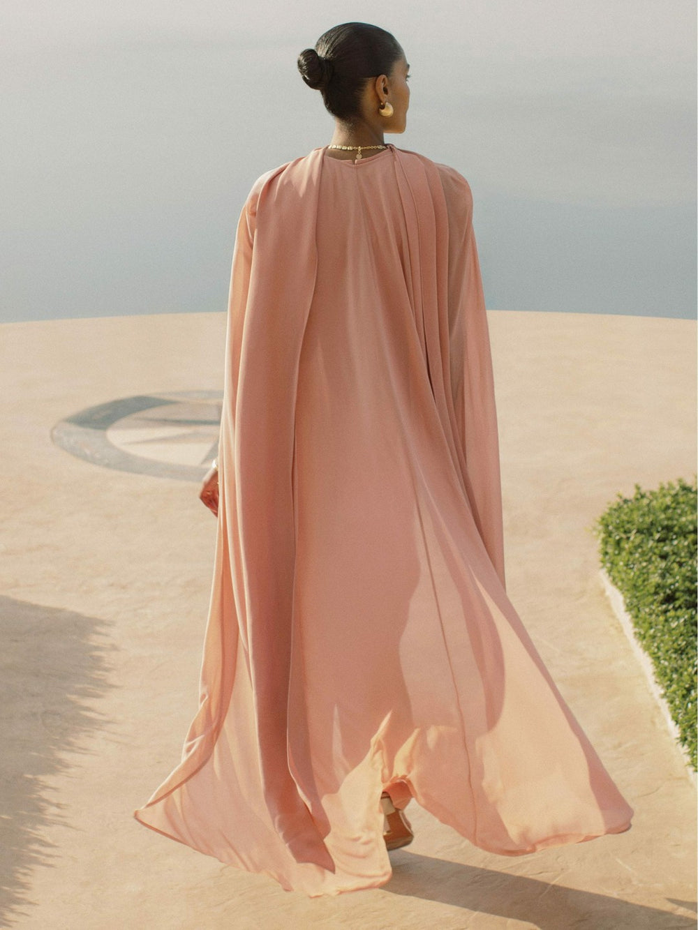 Reiss | Wide-Leg Cape Jumpsuit in Pink