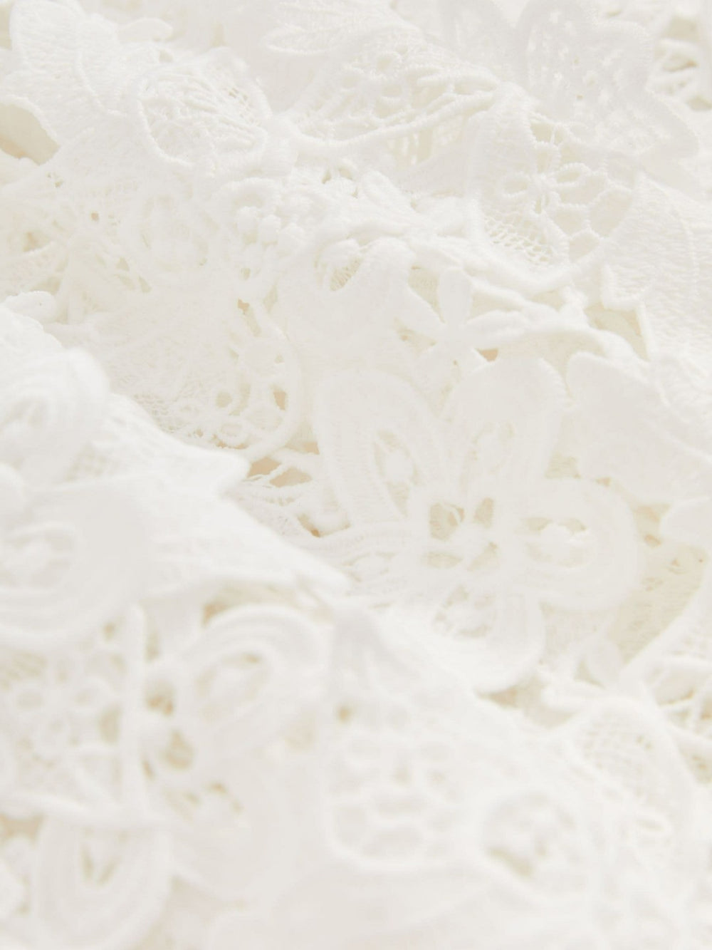 Reiss | Cotton Cut Out Lace Cami Top in Ivory