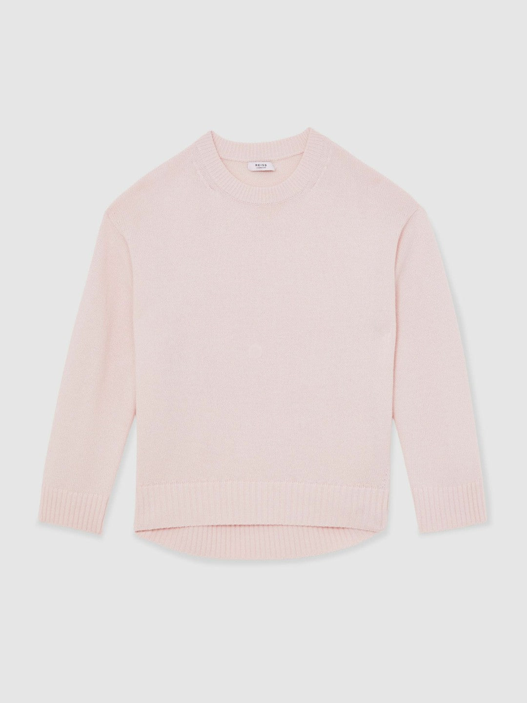 Reiss | Wool-Cashmere Crew-Neck Jumper in Pink
