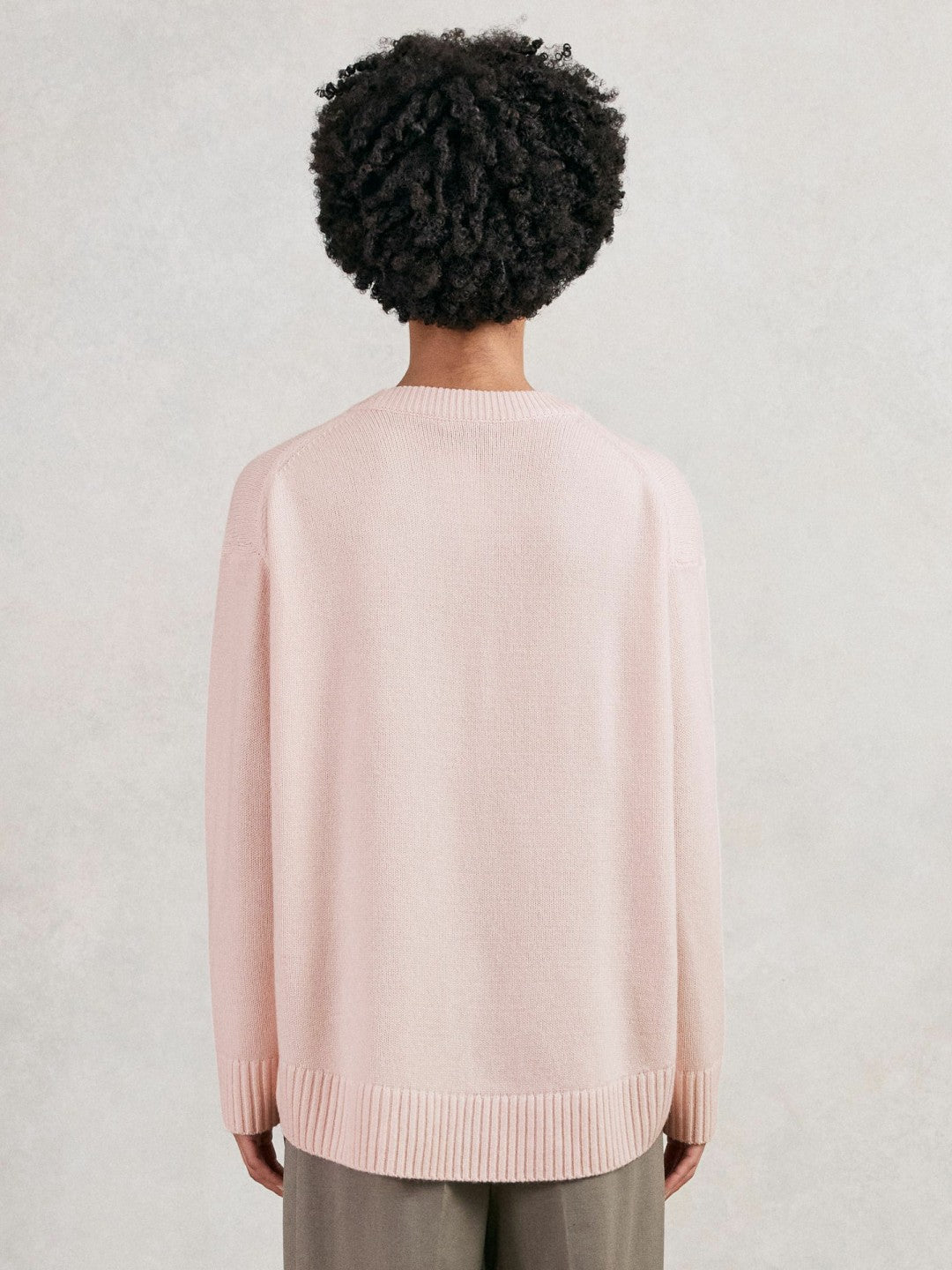 Reiss | Wool-Cashmere Crew-Neck Jumper in Pink