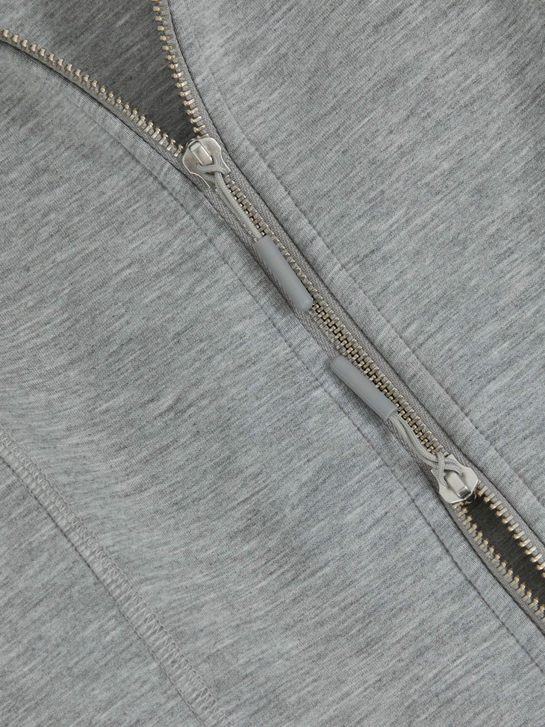 Reiss | Funnel-Neck Zip-Through Sweatshirt in Grey