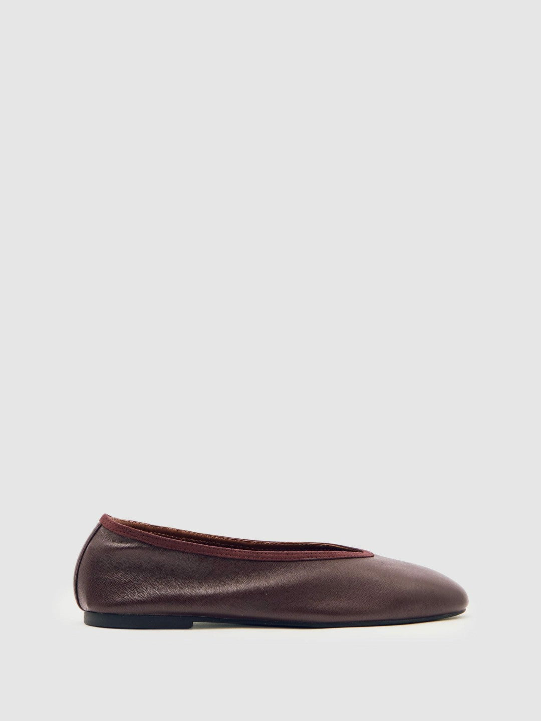 Reiss | Nappa Leather Ballet Flats in Oxblood