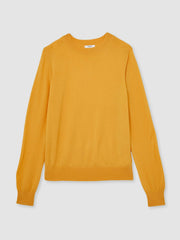 Reiss | Merino Wool Crew-Neck Jumper in Yellow