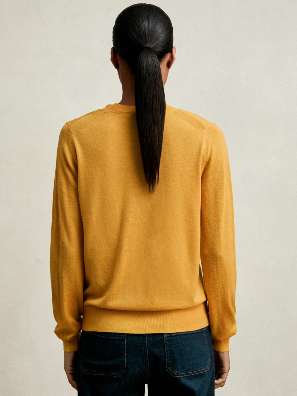 Reiss | Merino Wool Crew-Neck Jumper in Yellow