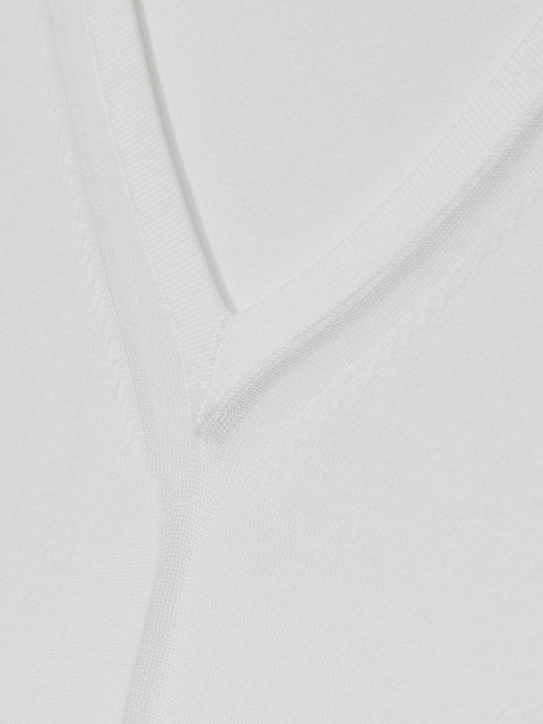 Reiss | Sheer-Detail V-Neck Top in White