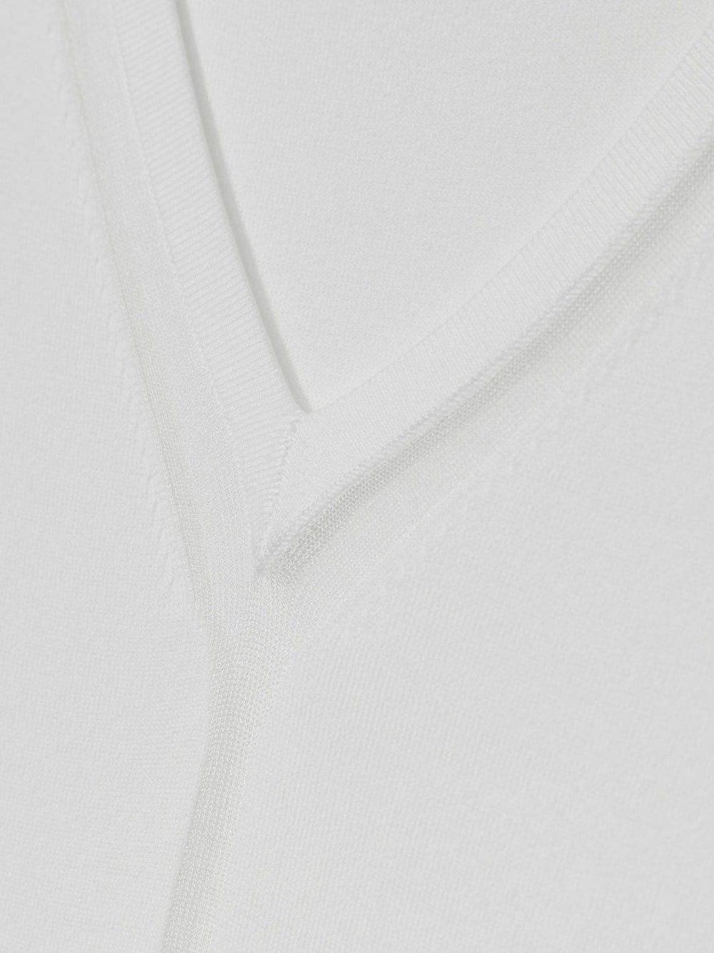 Reiss | Sheer-Detail V-Neck Top in White