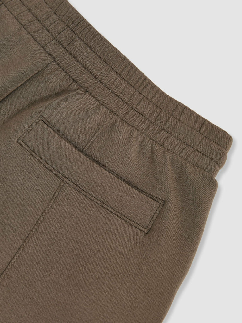 Reiss | Petite Modal-Blend Interlock Wide-Leg Joggers in Khaki Green