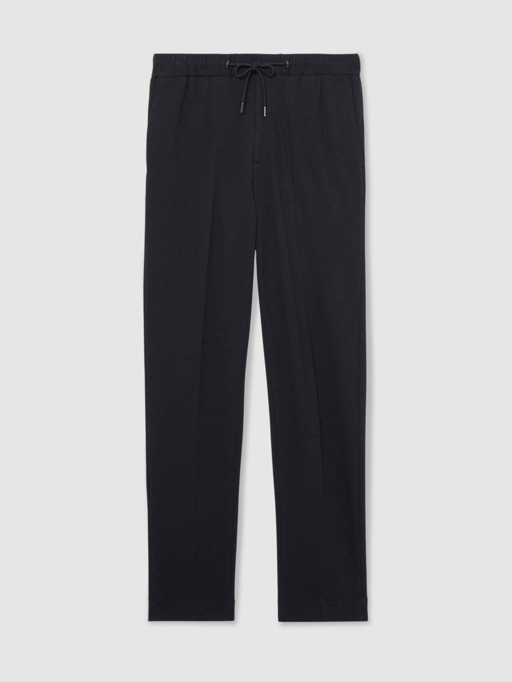 Reiss | Slim Fit Jersey Drawstring Suit Trousers in Navy