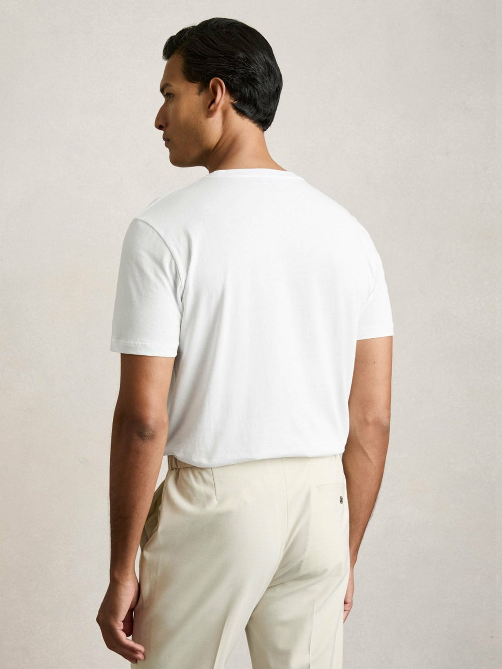 Reiss | Cotton Crew-Neck T-shirts 3 Pack in White/Navy/Airforce Blue