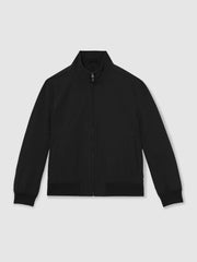 Reiss | Funnel-Neck Technical Jacket in Black