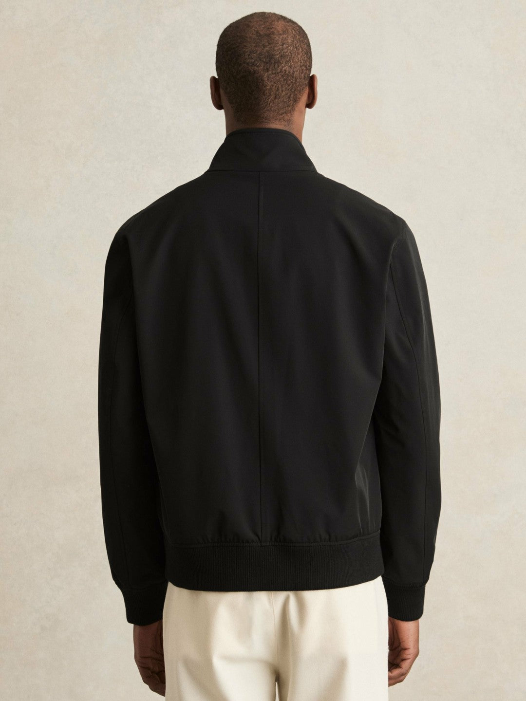 Reiss | Funnel-Neck Technical Jacket in Black