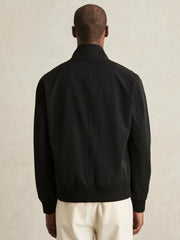 Reiss | Funnel-Neck Technical Jacket in Black