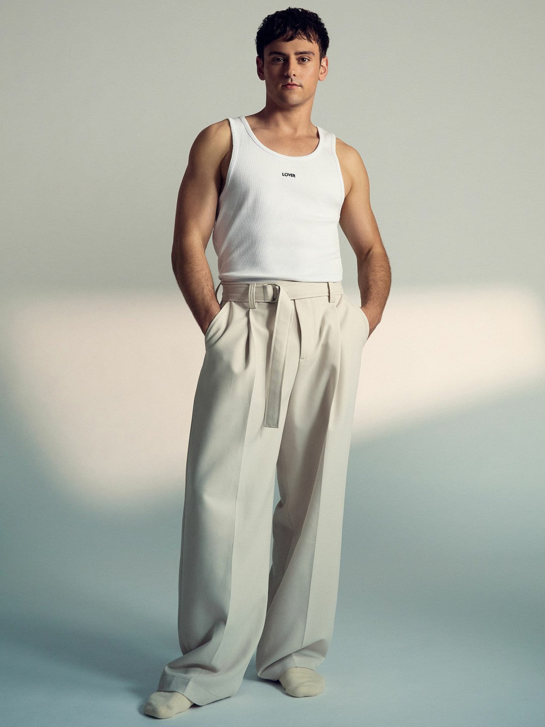 Reiss | | Tom Daley Cotton Lover Vest with Stretch in White