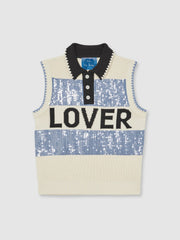 Reiss | | Tom Daley Stripe Polo Vest in Soft Blue