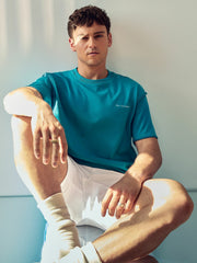 Reiss | | Tom Daley Graphic-Print T-Shirt in Teal Green