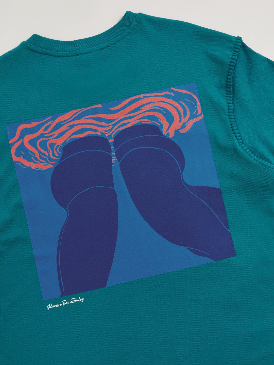 Reiss | | Tom Daley Graphic-Print T-Shirt in Teal Green