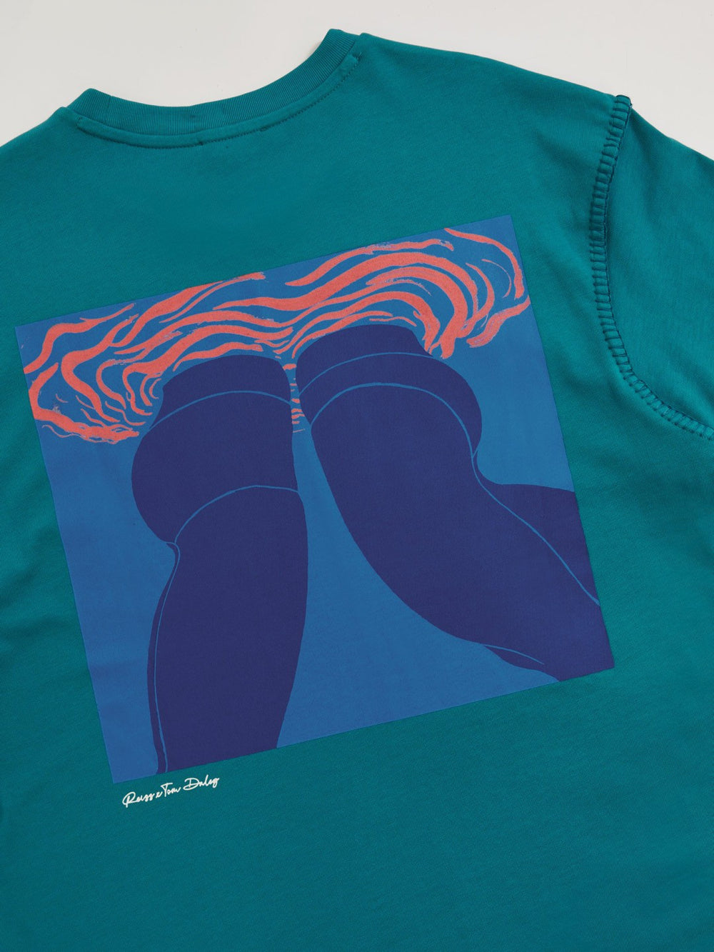 Reiss | | Tom Daley Graphic-Print T-Shirt in Teal Green