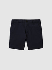 Reiss | 9-13 yrs Cotton Chino Shorts with Stretch in Navy