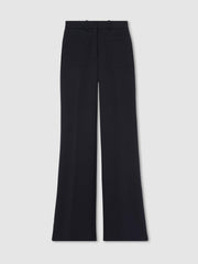 Reiss | Petite Twill Patch-Pocket Flared Trousers in Navy