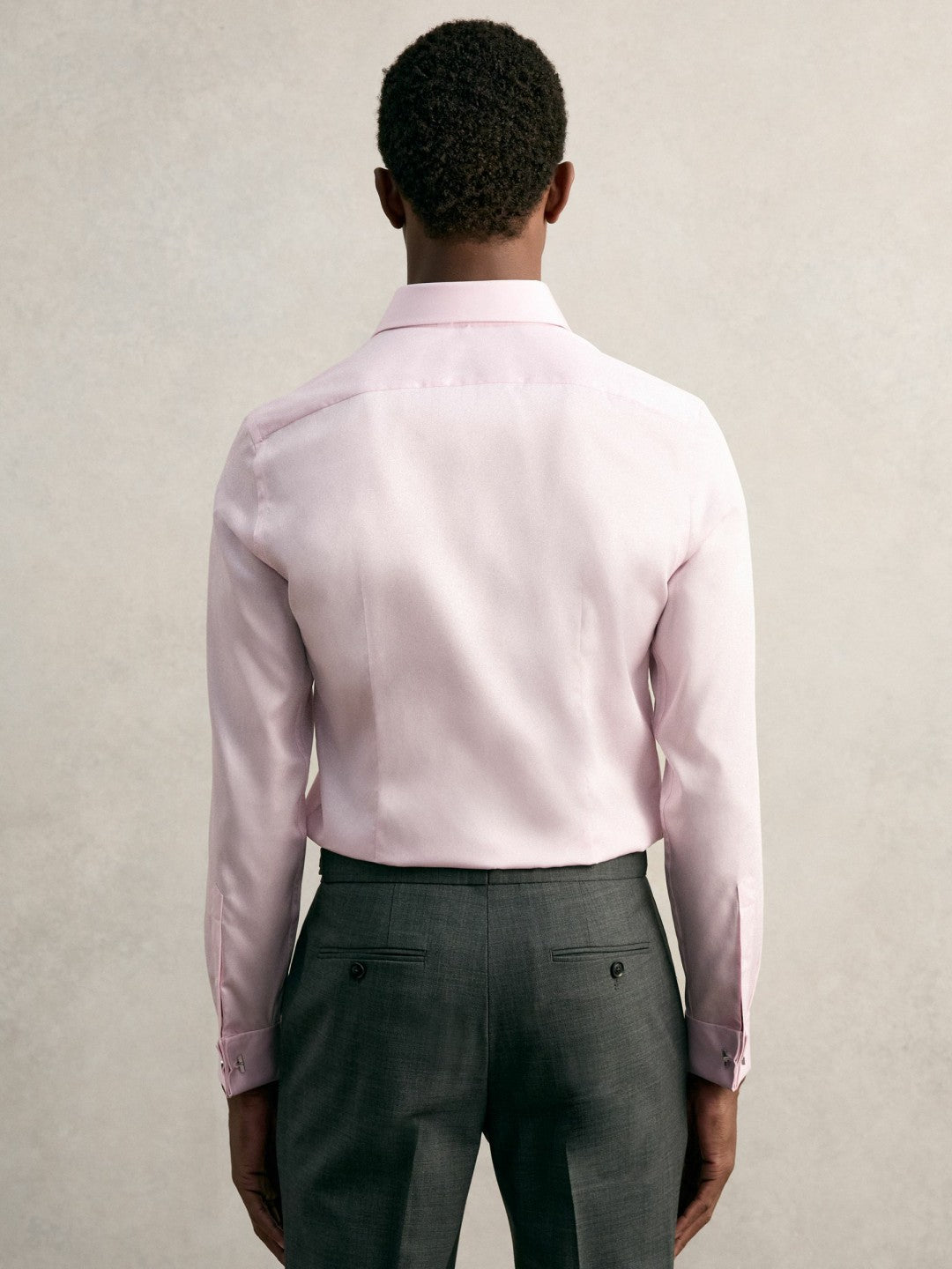 Reiss | Slim Fit Slim-Fit Cotton-Sateen Shirt in Pink