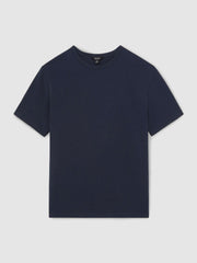Reiss | Stretch-Cotton Crew-Neck T-Shirt in Navy