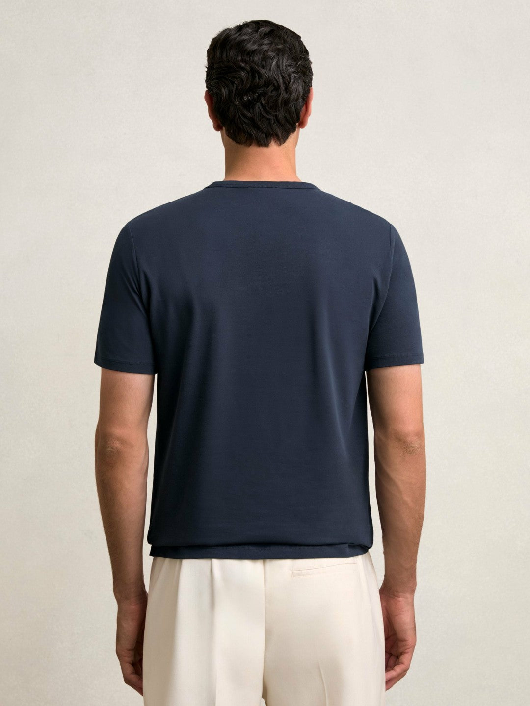 Reiss | Stretch-Cotton Crew-Neck T-Shirt in Navy