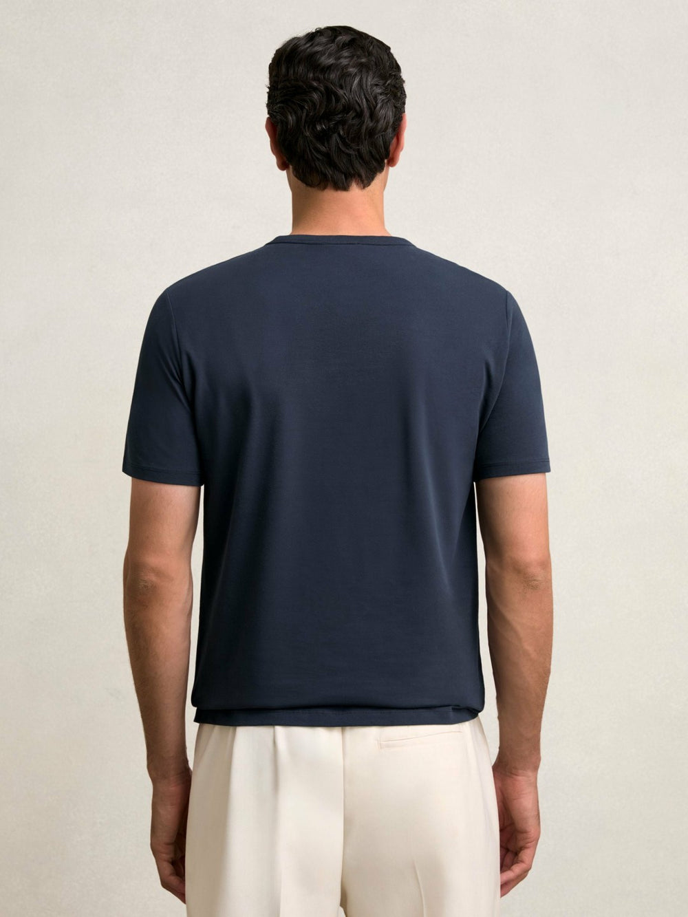 Reiss | Stretch-Cotton Crew-Neck T-Shirt in Navy