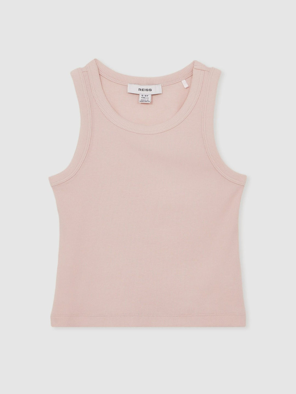 Reiss | 3-9 yrs Stretch-Cotton Ribbed Vest in Pink