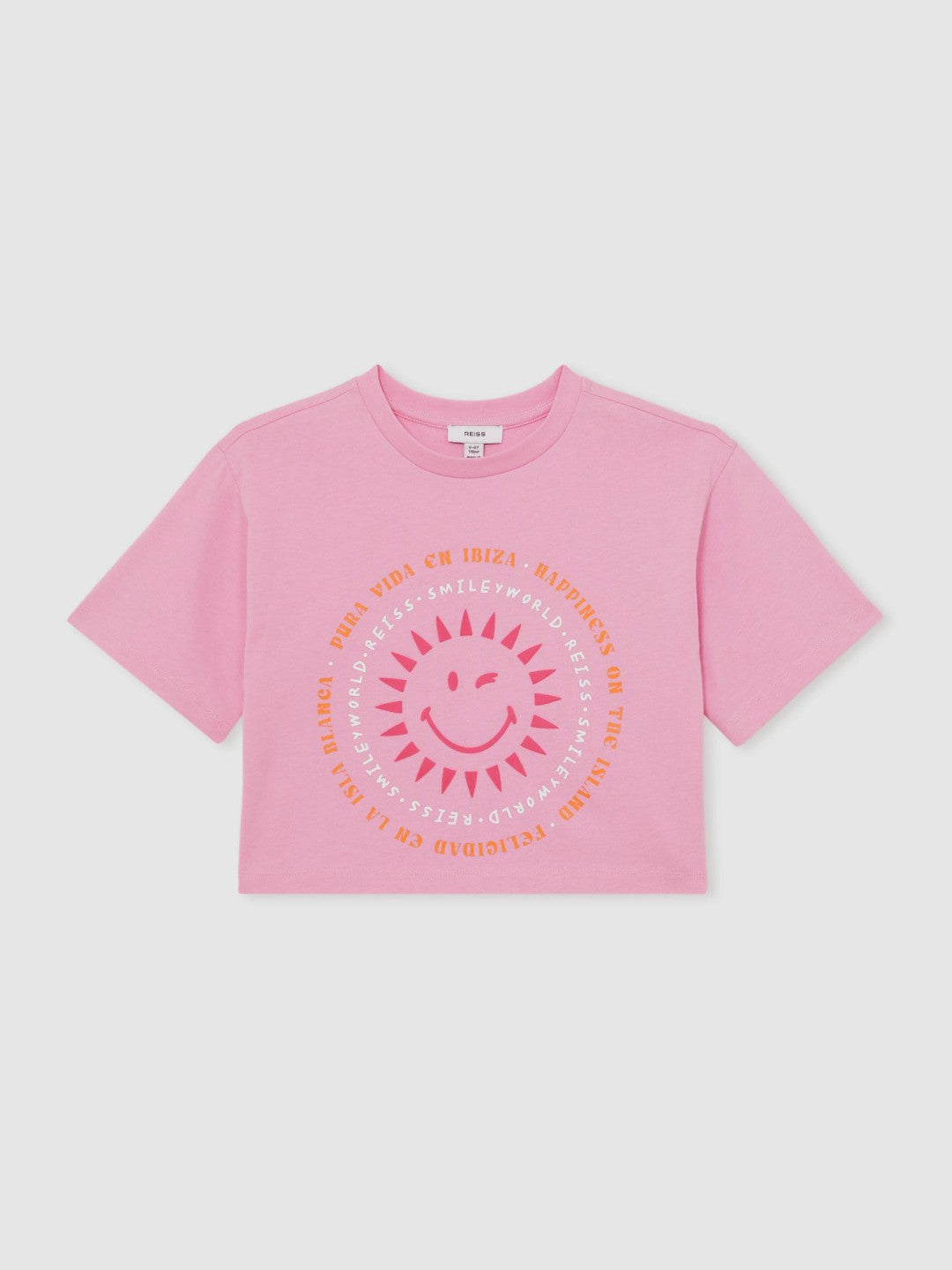 Reiss | 13-14 yrs SmileyWorld | Sun-Print T-Shirt in Pink