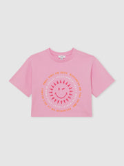 Reiss | 13-14 yrs SmileyWorld | Sun-Print T-Shirt in Pink