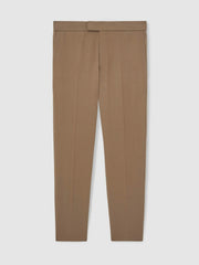 Reiss | Slim-Fit Internal-Drawstring Trousers in Camel