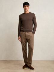 Reiss | Slim-Fit Internal-Drawstring Trousers in Camel