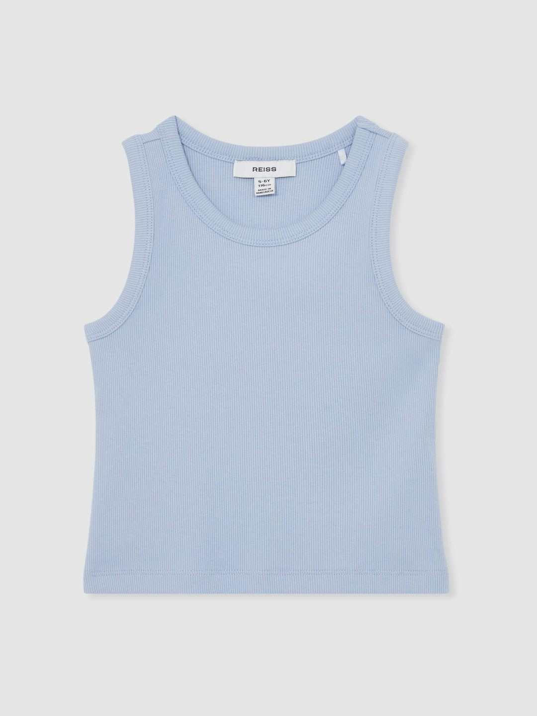 Reiss | 9-13 yrs Stretch-Cotton Ribbed Vest in Blue