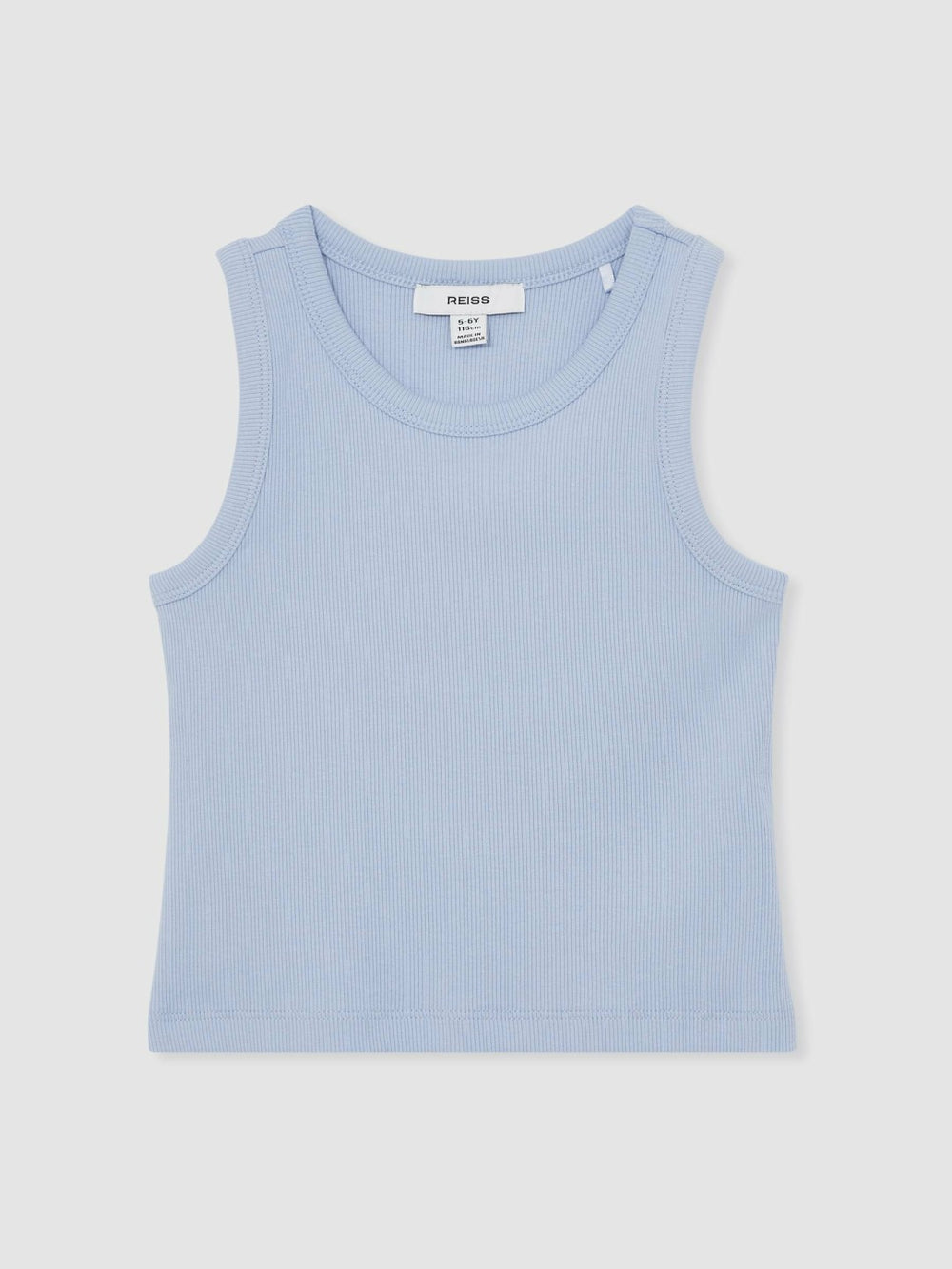 Reiss | 9-13 yrs Stretch-Cotton Ribbed Vest in Blue