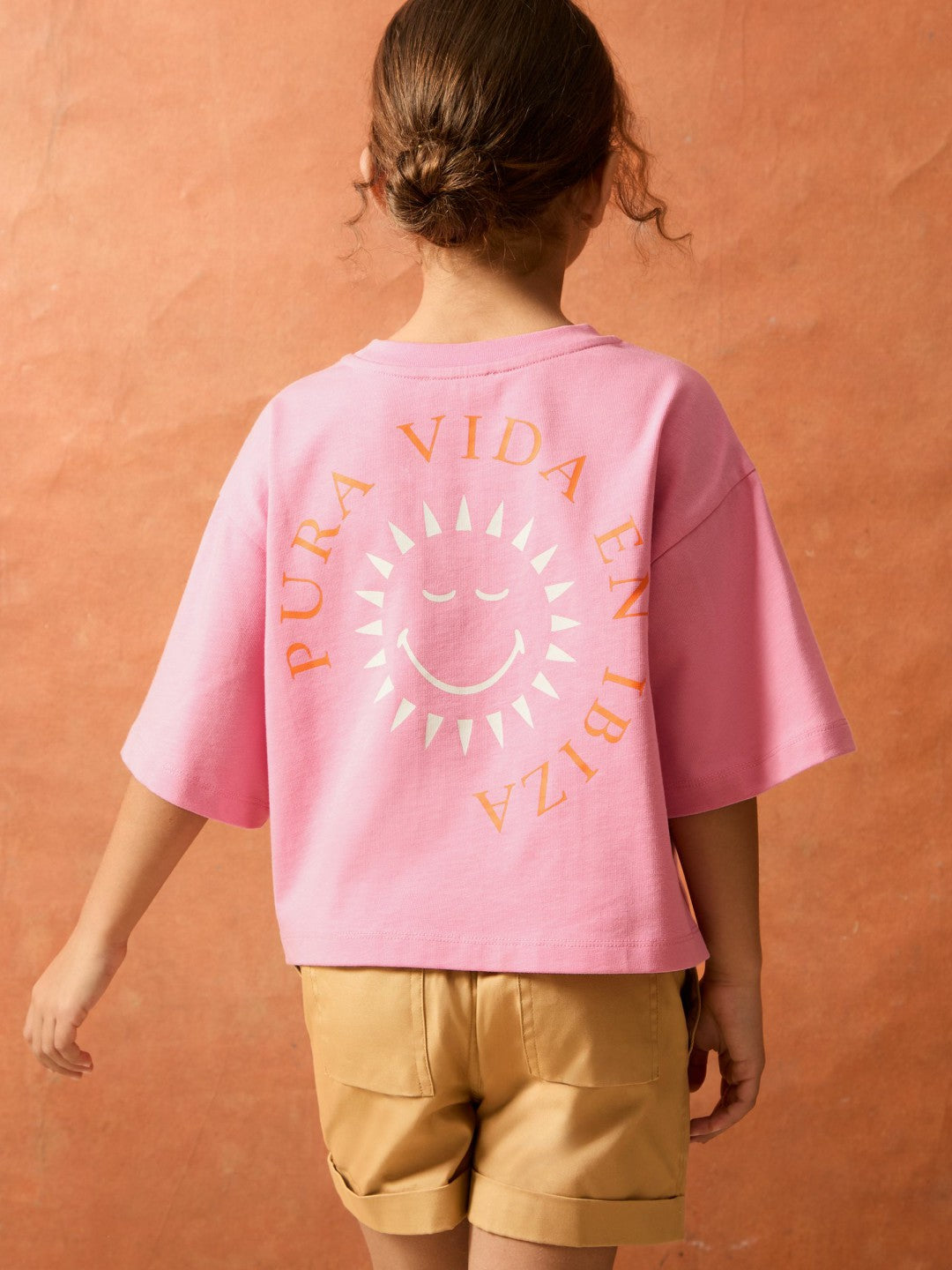 Reiss | 9-13 yrs SmileyWorld | Sun-Print T-Shirt in Pink