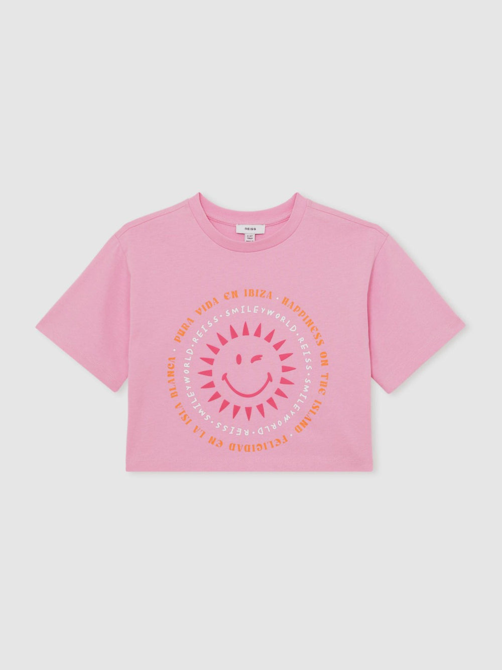 Reiss | 9-13 yrs SmileyWorld | Sun-Print T-Shirt in Pink