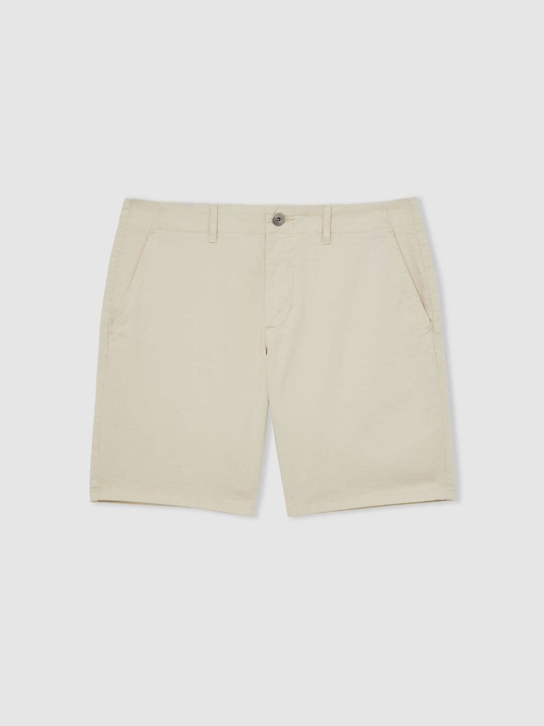Reiss | Paige Cotton Chino Shorts with Stretch in Cream